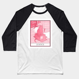 Justice Cat Tarot Baseball T-Shirt